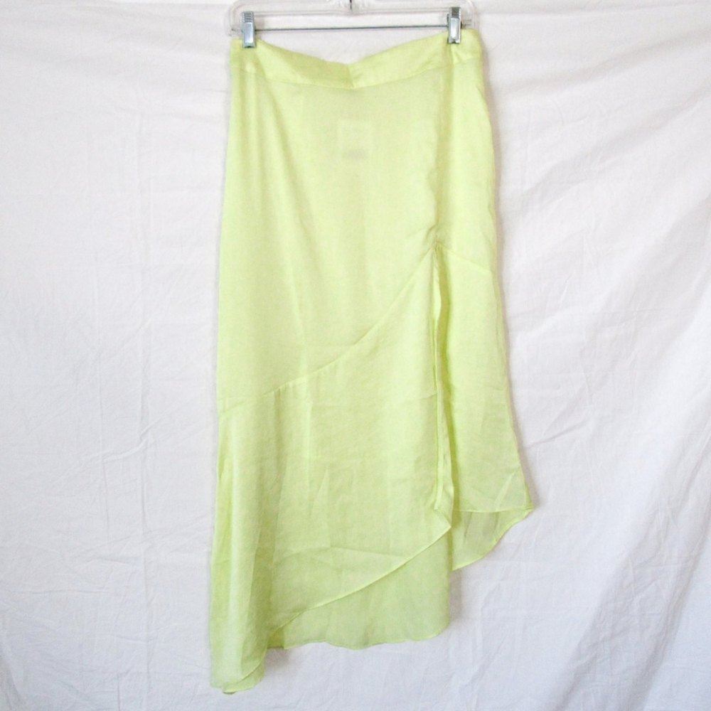 NWT! Lime Green Free People Lola Satin Skirt Y2K